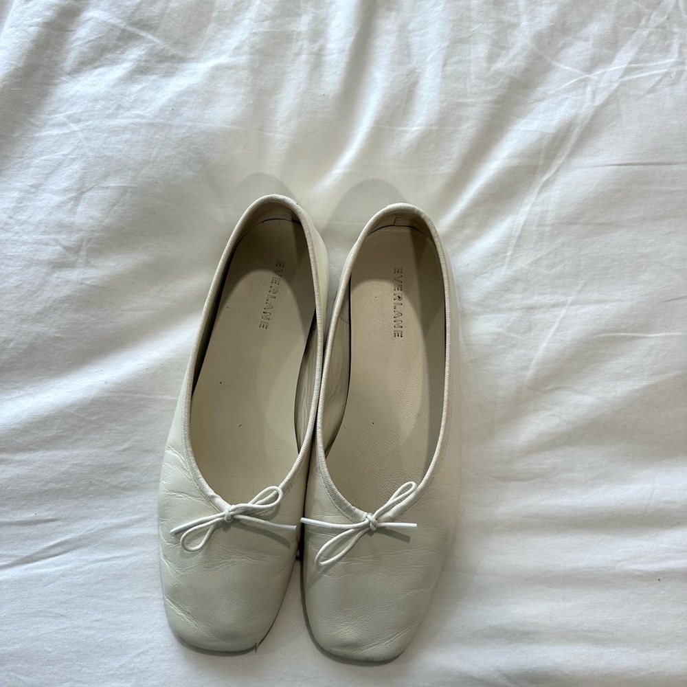 Everlane White Ballet Flats